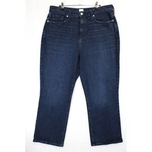 A‎ New Day Jeans Women 16/33R Blue Mid Rise Straight Leg Denim Pants Stretch